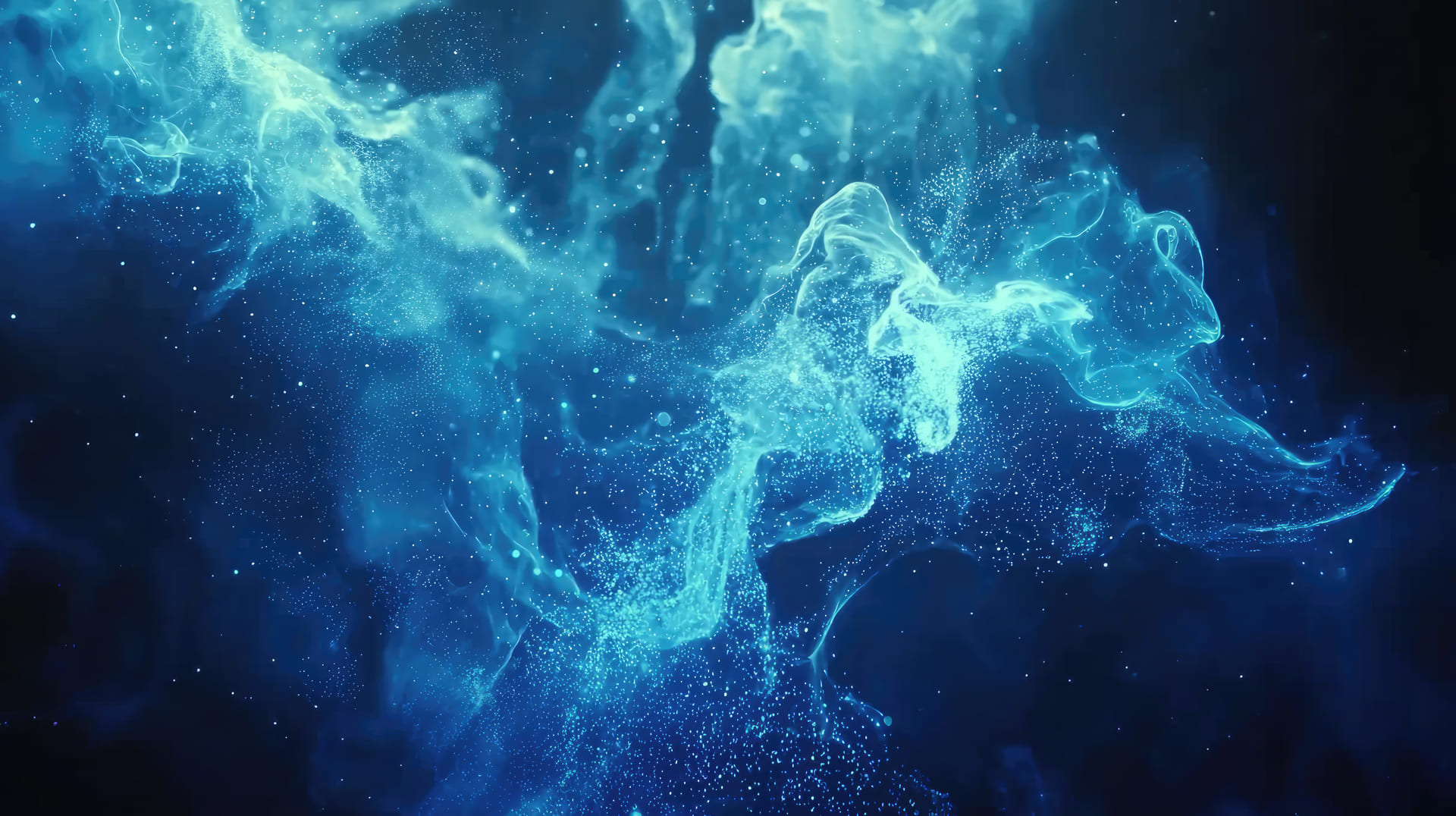 Ethereal blue nebula